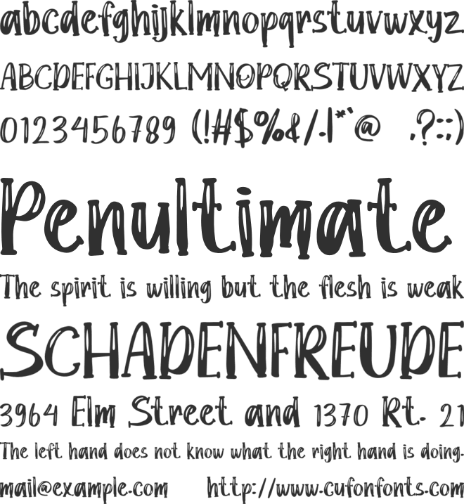 doubtful font preview