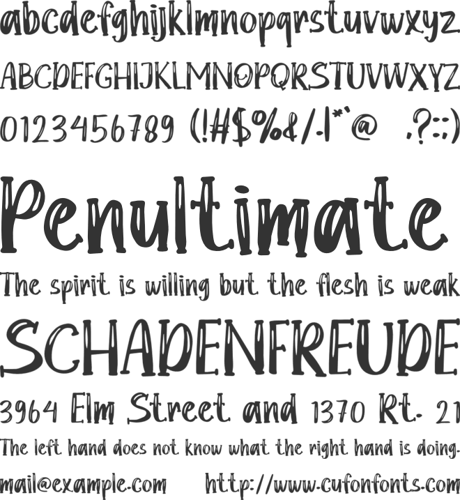 doubtful font preview