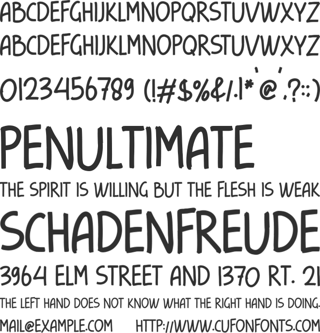 kindly late font preview