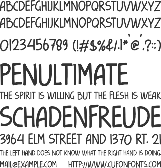kindly late font preview
