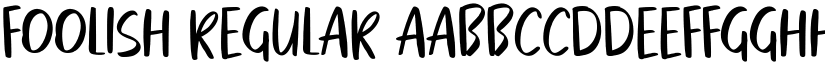 foolish Regular font