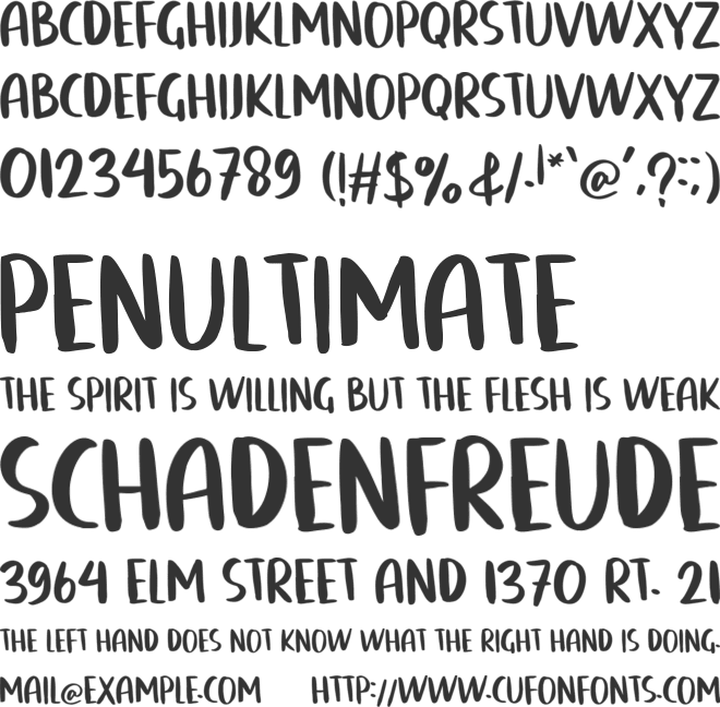 Macho Weak font preview