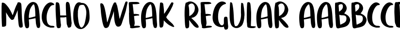 Macho Weak Regular font