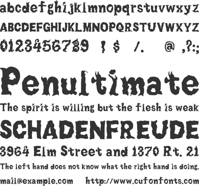 Monsters Heart font preview