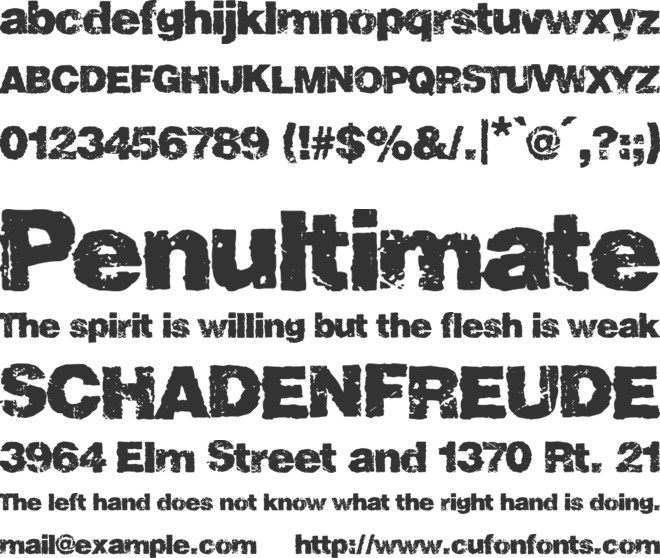 BCN Nightmare Club font preview