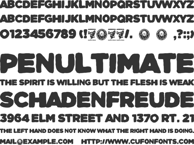 Agresiva font preview