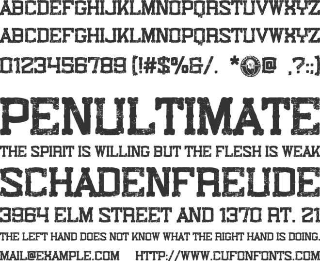 Misuri Club font preview