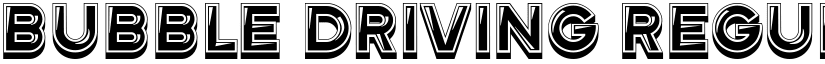 Bubble Driving Regular font