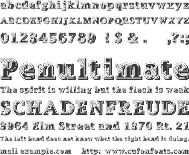 Speichel font preview