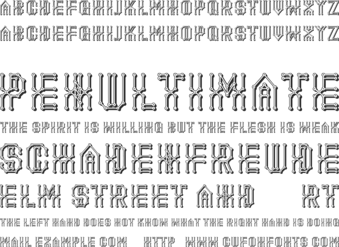 Bicycle Repairs font preview