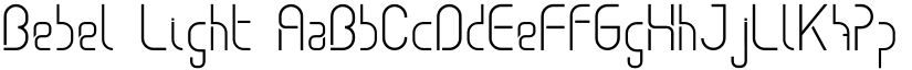 Bebel Light font
