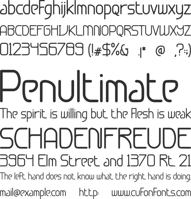 Zamaica font preview