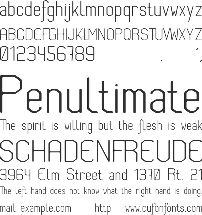 hexarounded font preview