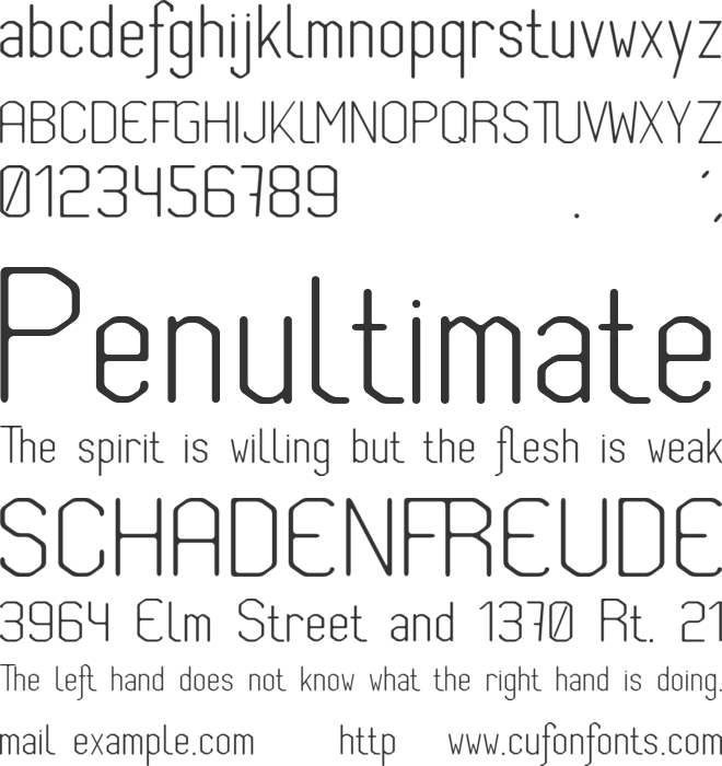 hexarounded font preview