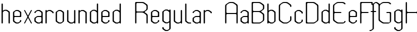 hexarounded Regular font