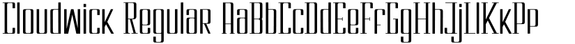 Cloudwick Regular font