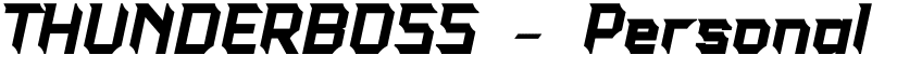 THUNDERBOSS - Personal Use Italic font