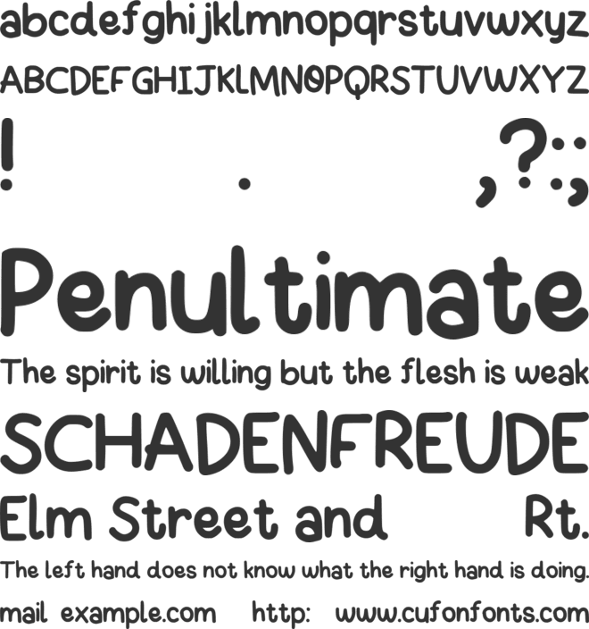 Mochihand font preview