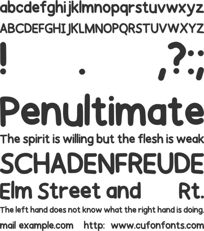 Mochibun font preview