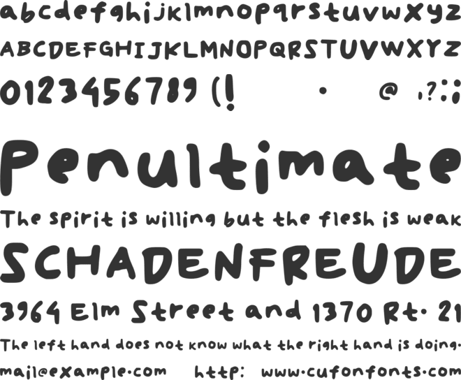 Ewindri font preview