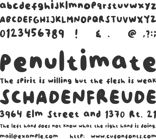 Hurufnya Sheo font preview