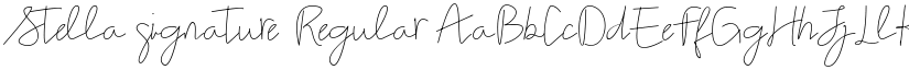 Stella signature Regular font