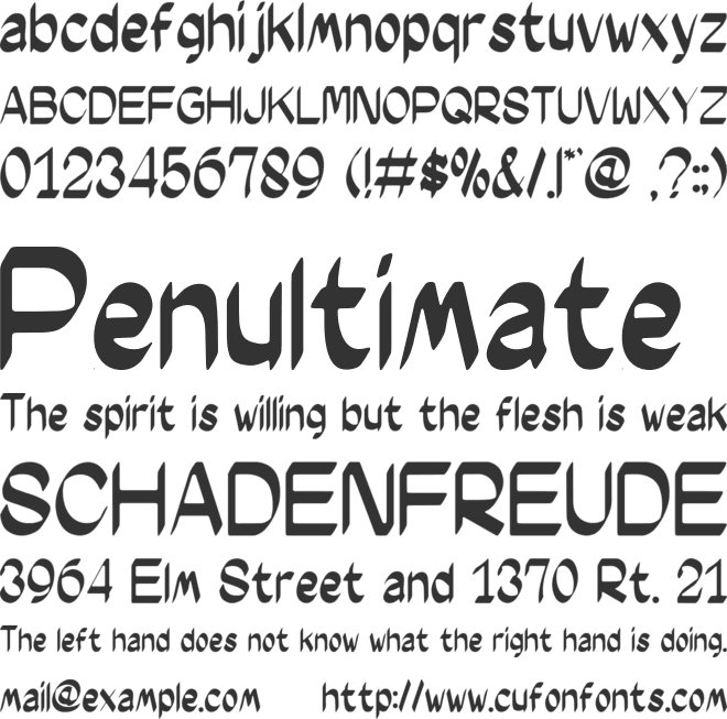 Morning Sky font preview