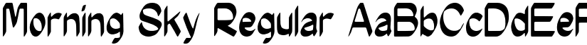 Morning Sky Regular font
