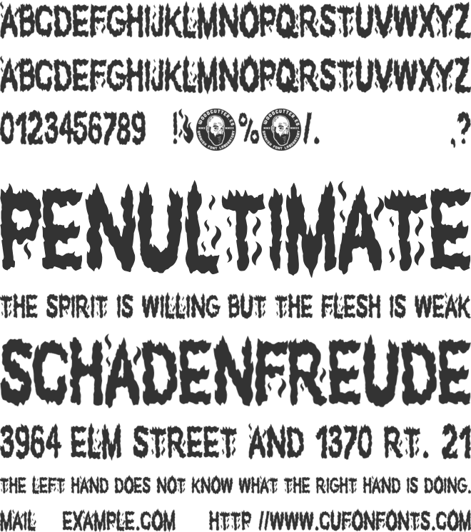 The Fuego Team font preview