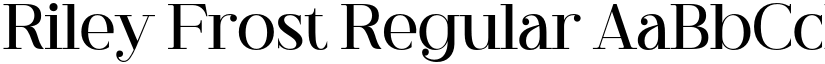 Riley Frost Regular font