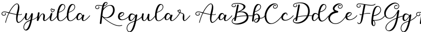 Aynilla Regular font