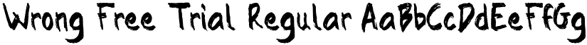Wrong Free Trial Regular font