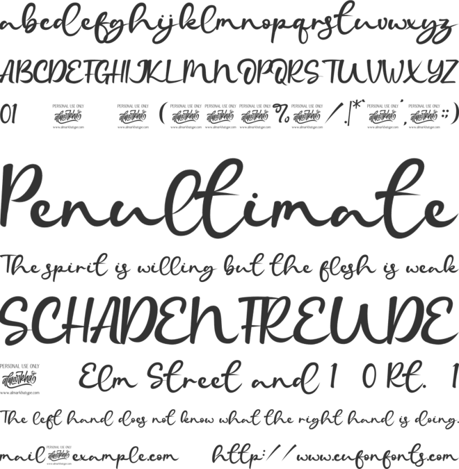 Kandaline font preview