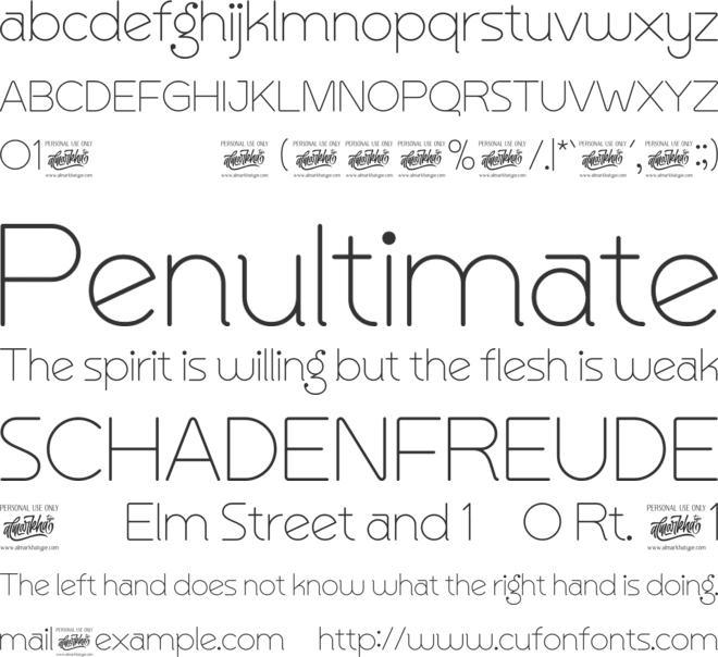 Quinger font preview