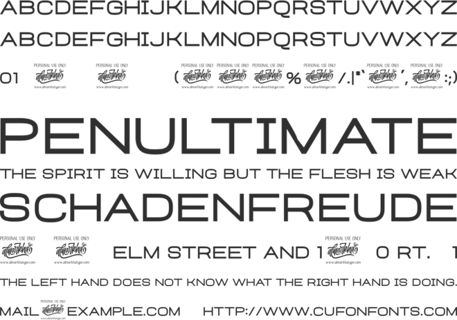 Heinch font preview