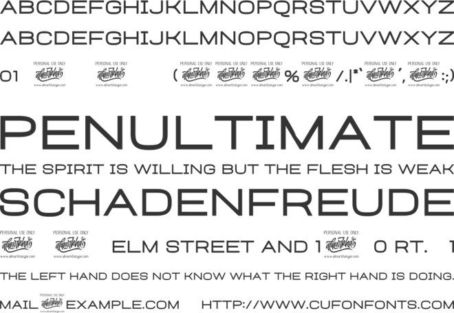 Heinch font preview