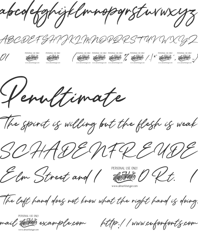 Wonderful Sunset font preview