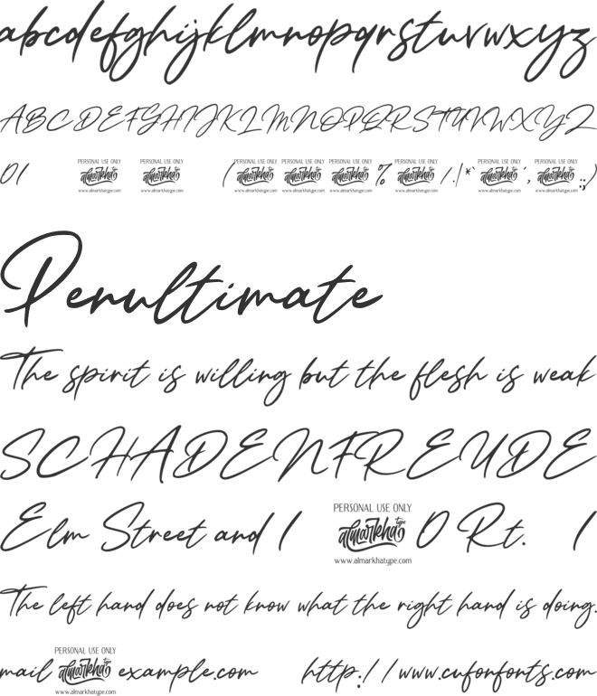 Wonderful Sunset font preview