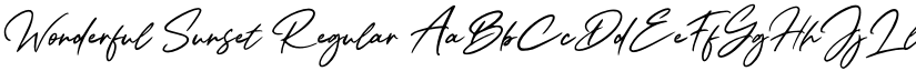 Wonderful Sunset Regular font