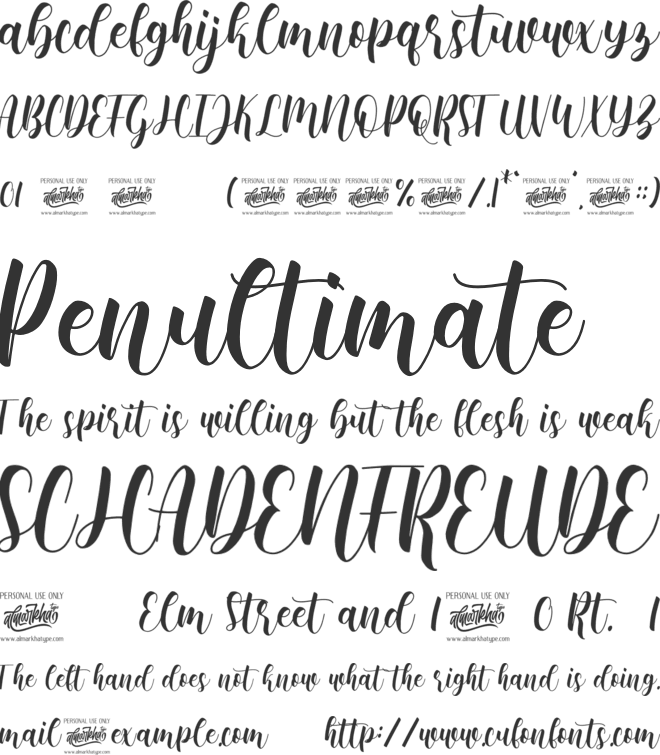 Montelova font preview