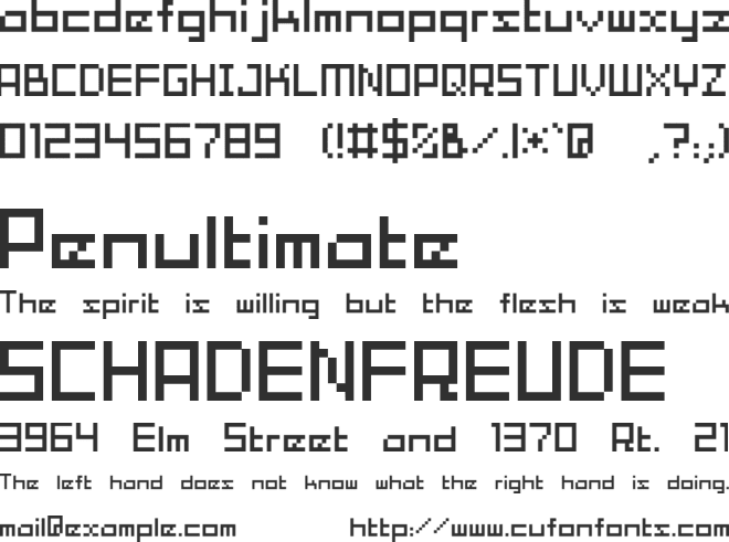 Tama Mini01 font preview