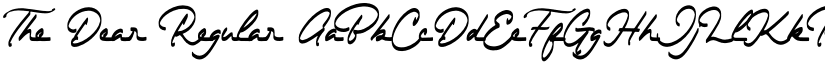 The Dear Regular font