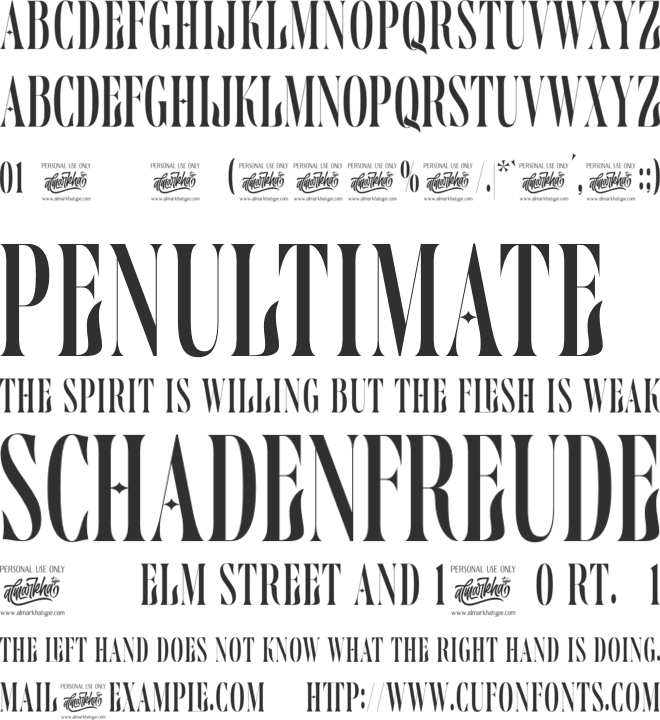 Delamoore font preview