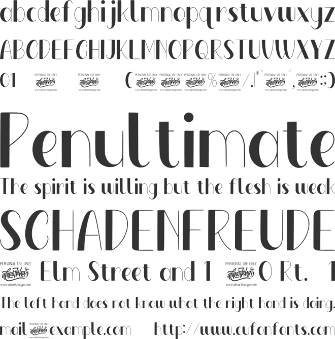 Lovely Orange font preview