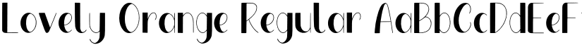 Lovely Orange Regular font