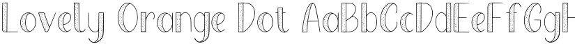 Lovely Orange Dot font