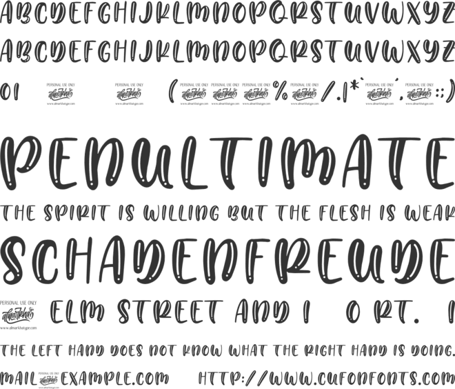 Bubblez font preview