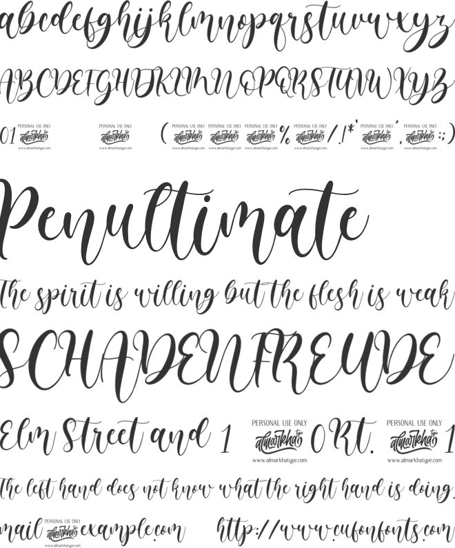 Melanista font preview