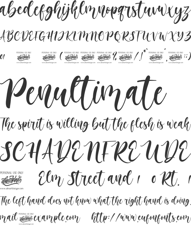 Melatie font preview