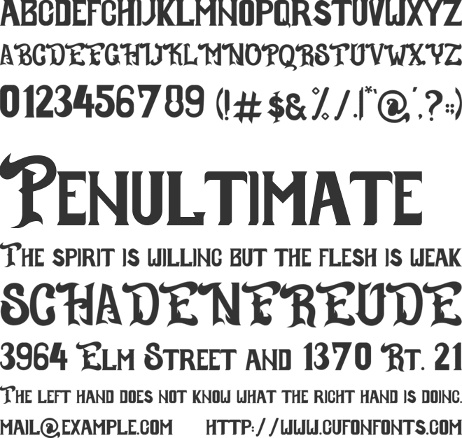 Eternal font preview
